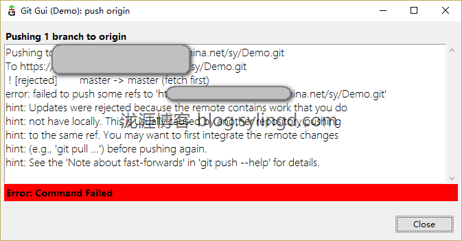 push失败 push失败